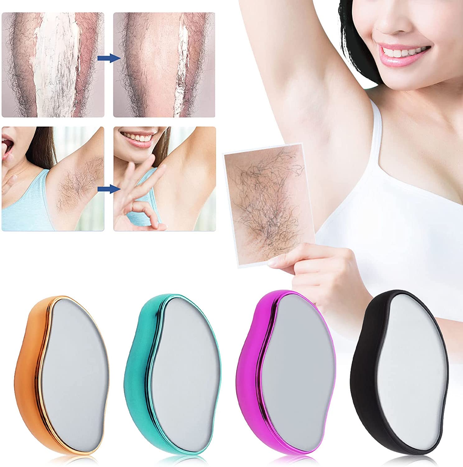 Painless Hair Removal With Epilator Mini Hair Remover For Men And Women Leg Arm Back Soft Smooth Silky Skin(Random Color)