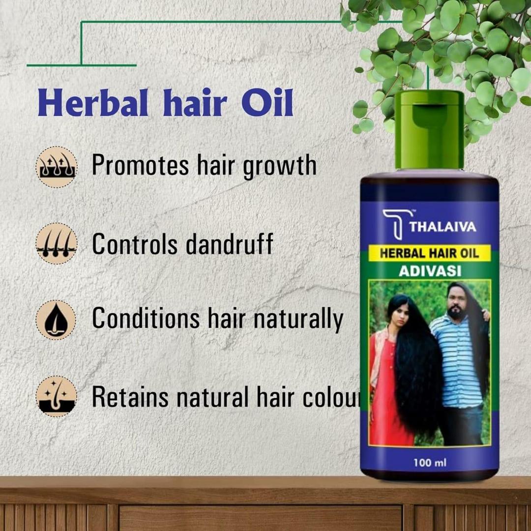 Adivasi Herbal Hair Oil And Shampoo Deal Pack Of 2 – Natural Hair Care Combo For Strong, Shiny, And Healthy Hair (Oil 100ml + Shampoo 200ml) - Image 5