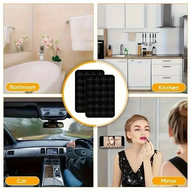 Mobile Bubble Grip | Silicone Suction Both Side Bubble Grip Cup Phone Strong Holder For Hands-Free Use | Universal Mobile Phone Stand (Random Color) - Image 3