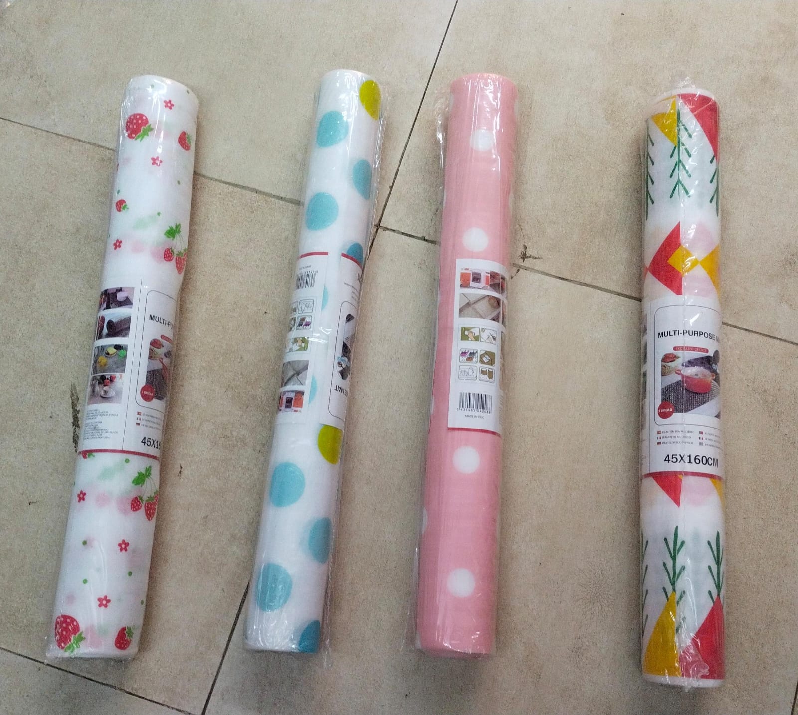 Refrigerator Mats Shelf Liners Fridge Mats Drawer Table (- size 45x160cm - multicolor/random design) - Image 3