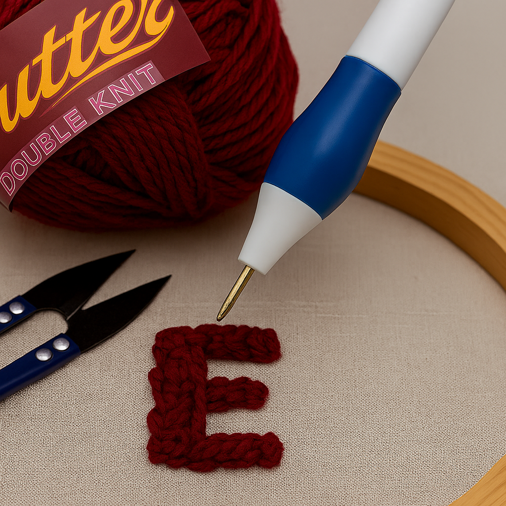 Scissors & Tools – Complete Handcraft Embroidery Set (Maroon Yarn)