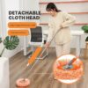 360° Rotating Microfiber Mop | Extendable Handle Telescopic Floor Cleaning Mop | Sunflower Round Mop For Home