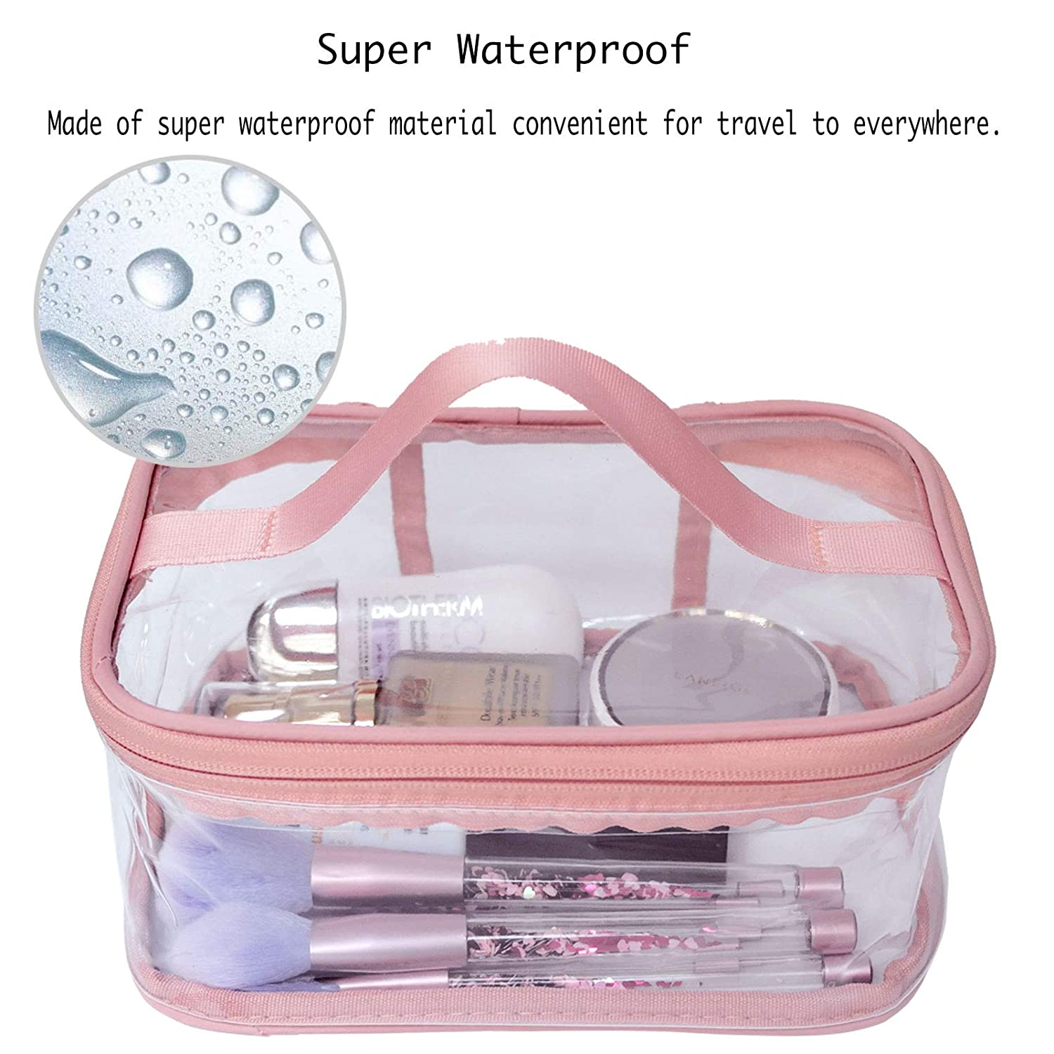 Makeup Cosmetic Clear Bag Portable Transparent Travel Storage - Image 4