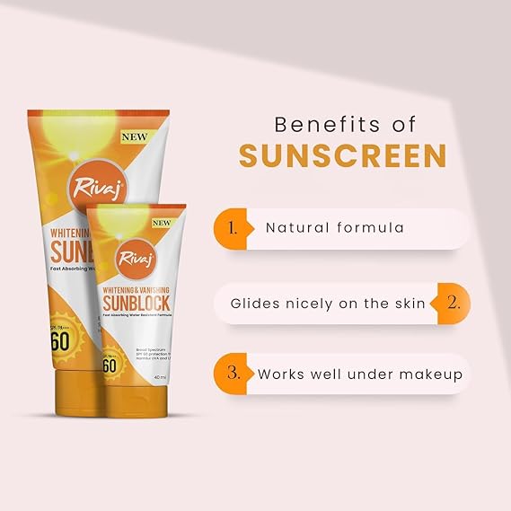 Rivaj Whitening and Vanishing Sunblock SPF 60