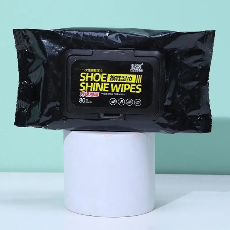 Disposable Shoe Cleaning Wipes | Quick Shine Clean Wet Wipes (80 wipes in 1 packet)