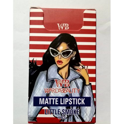 4 Pcs High Pigment Warda Beauty Little Smoke Mate Lipstick - Random Color - Image 5