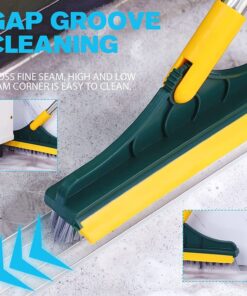 Keep your home spotless with this 2-in-1 floor cleaning brush. Featuring a 120° rotatable head