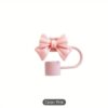1PC Cute Bow Straw Cap Cover for 10mm Straws – Fits Stanley Tumbler Cups, Dustproof & Leak-Resistant (Random Color) - Image 3