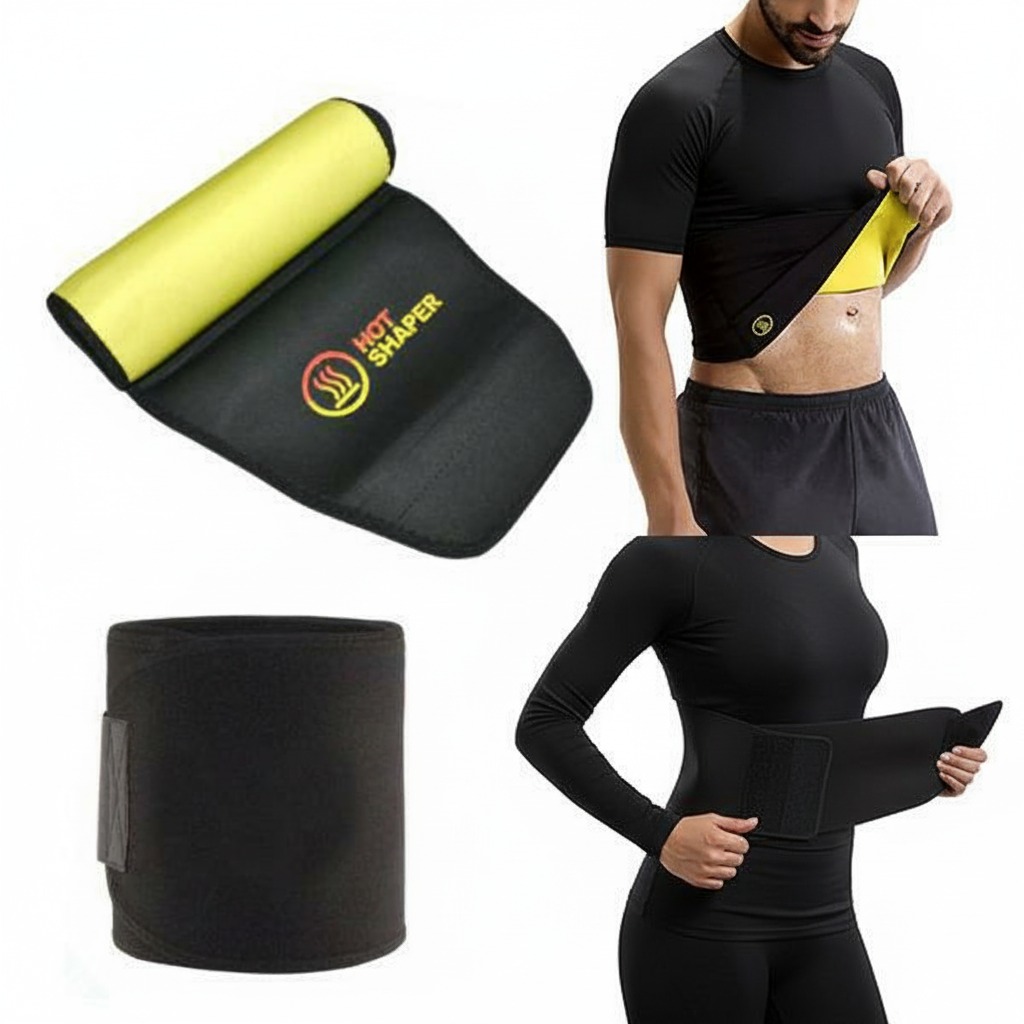Hot Shaper Slimming Belt With Box Adjustable Standard Size Waist Trainer For Men And Women Helps Reduce Belly Fat Effectively - Image 3