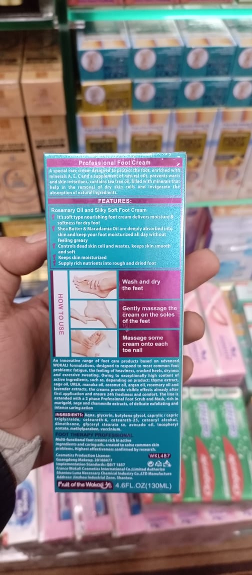 Fruit of Wokali Foot Cream – 130ml with Rosemary Oil for Cracked & Damaged Feet, Smooth & Nourished Skin - Image 4