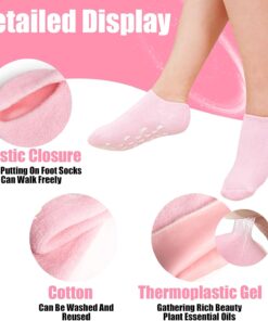 Moisturizing Spa Socks Silicone Gel Socks for Women Repairing Softening Dry Cracked Feet Comfortable Care (Random Color)