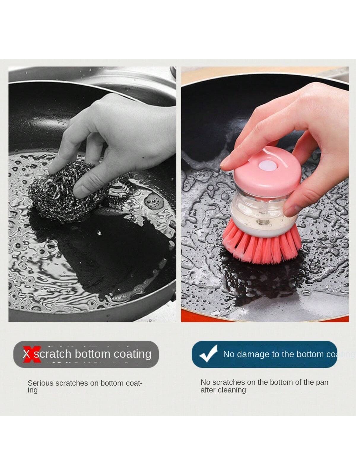 Mini Kitchen Liquid Dish Cleaning Brush | Scrubber Tool