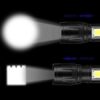 Mini Rechargeable LED Flashlight – Waterproof Torch with USB Fast Charging & Side Lamp (Metal Body) - Image 3