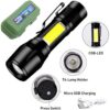 Mini Rechargeable LED Flashlight – Waterproof Torch with USB Fast Charging & Side Lamp (Metal Body) - Image 2