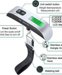 Portable Digital Luggage Scale – LCD Display & Unit Conversion for Travel