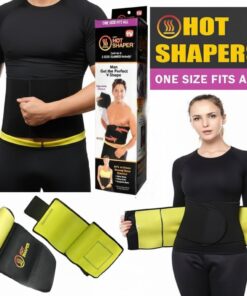 Hot Shaper Slimming Belt With Box Adjustable Standard Size Waist Trainer For Men And Women Helps Reduce Belly Fat Effectively