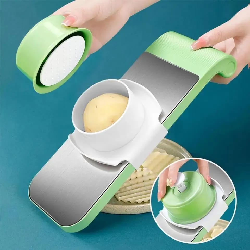 5-in-1 Multi-Functional Vegetable Slicer & Grater – Adjustable Mandoline Cutter - Image 4