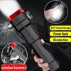 High-power Led Torch Light Rechargeable Flashlight And Multifunctional Tactical Hammer & Power Bank To Charge the Phone With Box (random Color) - Image 2