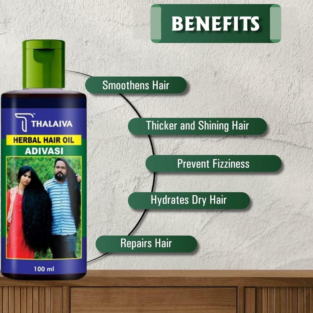Adivasi Herbal Hair Oil And Shampoo Deal Pack Of 2 – Natural Hair Care Combo For Strong, Shiny, And Healthy Hair (Oil 100ml + Shampoo 200ml) - Image 4