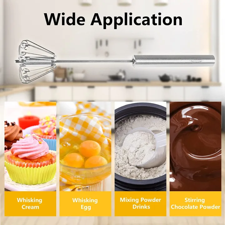 Whisk Manual Hand Push Mixer & Egg beater big size - Image 2