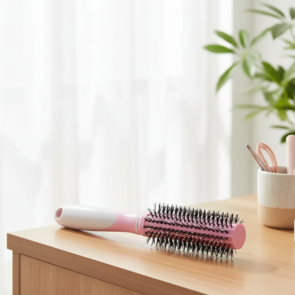 Volumizing Ceramic Barrel Brush with Heat-Resistant Bristles | Perfect for Straightening