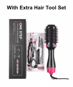 One Step Hair Dryer And Styler Hot Air Brush With Extra Hair Tool Set – Professional Volumizer