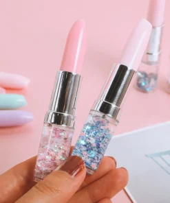 Alternative view of Lipstick Gel Pen Colorful Cute Black Ink Pen - 1 pc (random colors)