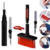 Soft Brush 5 in 1 Multi-Function Cleaning Tools Kit for Keyboard Earphone Cleaner Soft High-Density Brush Set (Random Color) - Image 4