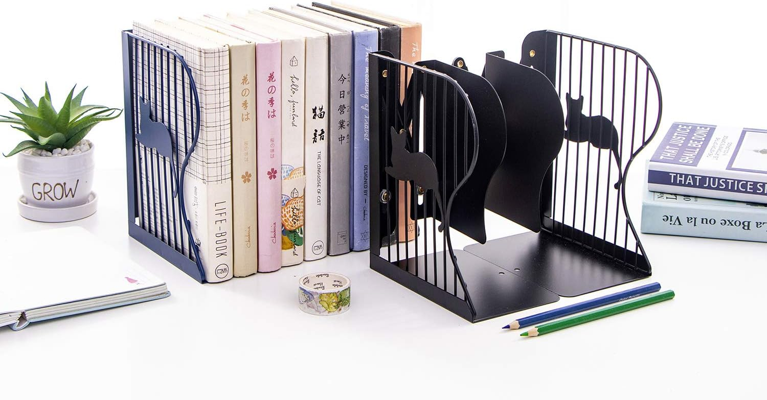 1 Pc Desktop Adjustable Bookends-Retractable Book Stand-Nonslip-for Decorative Bookends ( Random Color) - Image 2