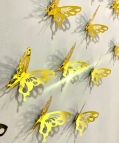 10 Pcs 3d Butterfly Mirror Acrylic Wall Art Laser Cut DIY Design Decoration Piece for Home Decor Living Room and Kitchen