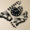 3d wall clock Butterfly Wooden Wall Clock - Image 2