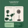 Rechargeable - Portable Telescopic Folding Fan | USB Foldable | Table Desk Fan | Telescopic Design Floor | 3 Speeds Adjustable height Fan (Random color) - Image 5