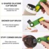 3-in-1 Silicone Cup Brush Set | U-Shaped Bottle Cleaner with Steel Balls & Straw Lid Scrubber | Multi-Functional Kitchen Cleaning Tool (Random Color) - Image 4