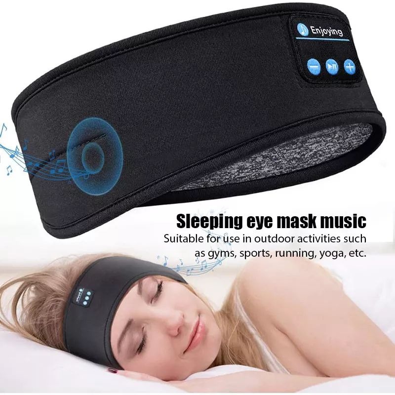 Wireless Bluetooth Music Headband With Built-In Headphones For Sports