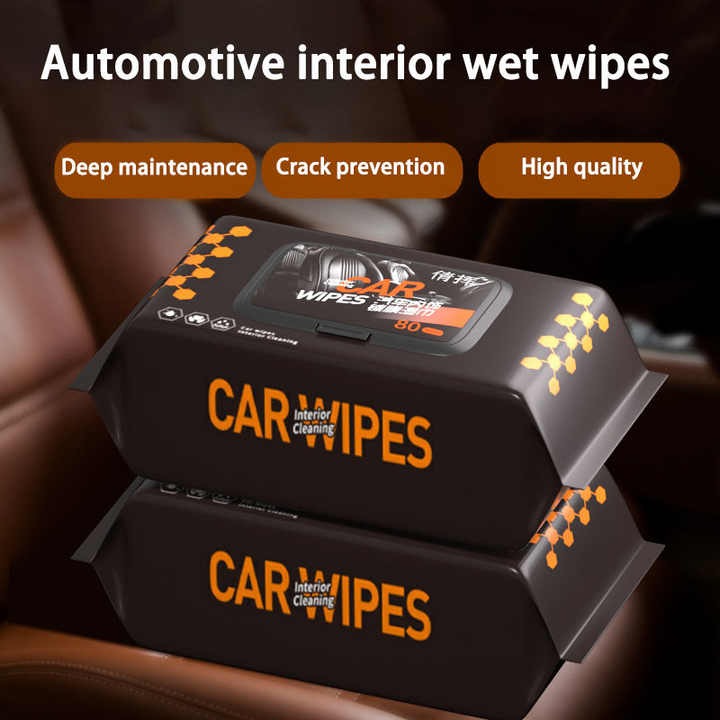 Premium 80Pcs Car Interior Wipes – Quick Shine, Dust Removal & Streak-Free - Image 3