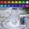 16 Colors Diamond Rose Crystal Lamp Bedside Acrylic Usb Rechargeable Table Lamp - Image 2