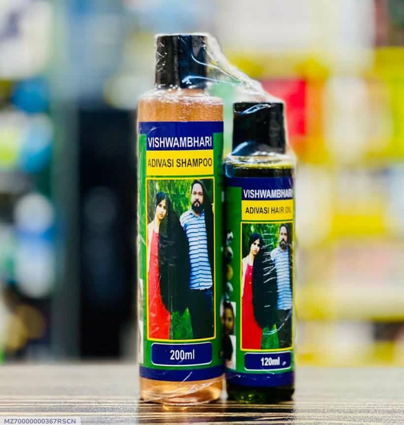 Adivasi Herbal Hair Oil And Shampoo Deal Pack Of 2 – Natural Hair Care Combo For Strong