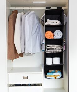 5 Shelf Clothes Hanging Organizers Pant Organizer Wardrobe Section Storage Closet Organiser (random color)
