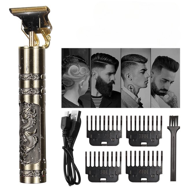 (metal Body) T9 Electric Shaver Man Cordless Hair Beard Trimmer For Men Haircut Shaving Machine Tools Barber Accessories - Image 3