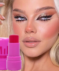 pack of 4 Cheek Lip Tinted Moistured Blush Stick Eyes Cheek Lip Brighten Cream Water Jelly Tint Stick Matte Contour Makeup