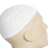 Men's Cotton Knitted Namaz Cap Pack Of 3 Comfortable And Breathable White Prayer Caps For Daily Use - Image 3