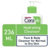 CeraVe Hydrating Cleanser with Hyaluronic Acid & Ceramides – Moisturizing Face Wash for Normal to Dry Skin (237ml) - Image 2