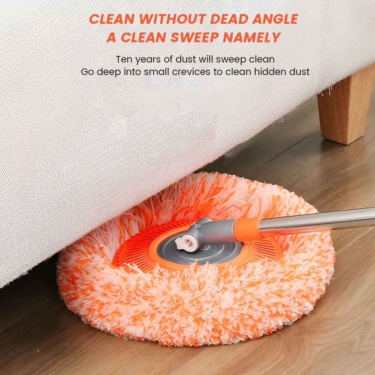 360° Rotating Microfiber Mop | Extendable Handle Telescopic Floor Cleaning Mop | Sunflower Round Mop For Home, Office And Car Screen - Image 3