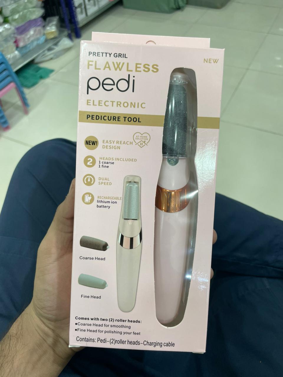 Rechargeable Foot Callus Remover With 1 Extra Head | Foot Pedi | Grinder For Soft Skin | Find Back Feet Care - Image 4