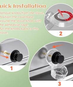 2 PC's stove knob lock Baby Safety Stove Gas Knob Covers & Childproof Oven Lock
