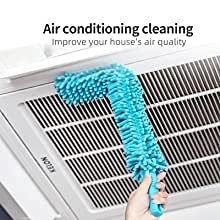 Micro Fiber Fan Duster Flexible Duster With Telescopic Stainless Steel Handle for Fan Cleaning Specially (random color) - Image 3
