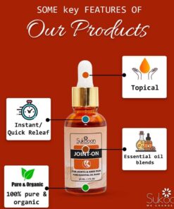 Alternative view of Sukoon Joint On Essential Oil Blend For Pain In Joints Back Pain Arthritis Pain Knee Pain Tennis Elbow Strains And Sprains - 30ML