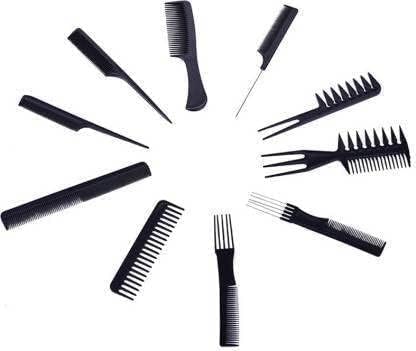 (10 Pcs) Multipurpose Salon Hair Styling Hairdressing hairdresser Barber Combs Professional Comb Kit - Image 3