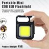 Multifunction 500 Lumens Mini Pocket COB LED Portable Keychain Light