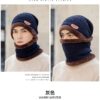 Winter Beanie Hat For Men Fleece Scarf Women Knitted Hat Warm Cap Thick Wool Neck Warmer Scarf Balaclava Mask Skullies Beanies (Random Color) - Image 3